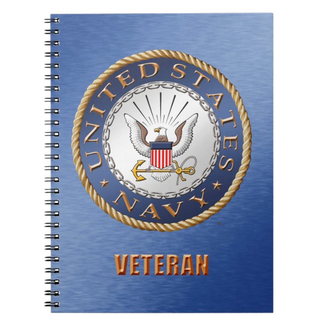 U.S. Navy Veteran Spiral Photo Notebook (Front)