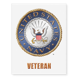U.S. Navy Veteran Temporary Tattoos