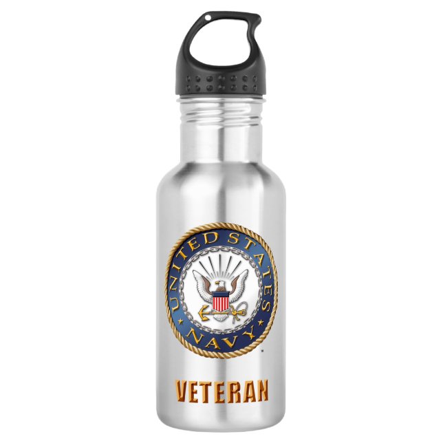 U.S. Navy Veteran Water Bottle (Front)