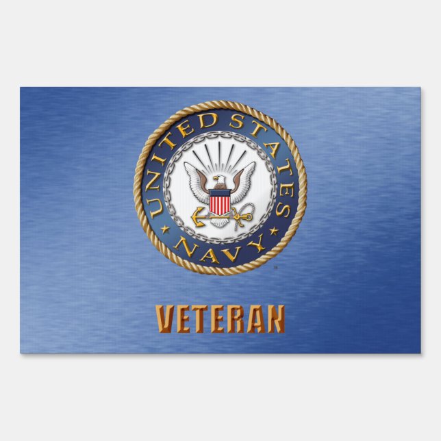 U.S. Navy Veteran Yard Sign (Front)