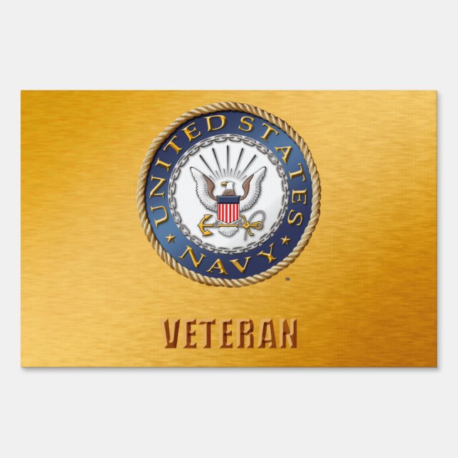 U.S. Navy Veteran Yard Sign (Front)