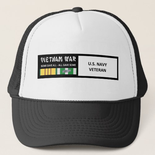 US NAVY VIETNAM WAR VETERAN TRUCKER HAT