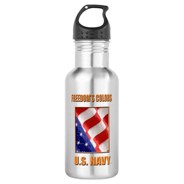 U.S. Navy Water Bottle (18 oz) (Front)