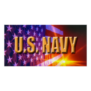 U.S. Navy Your Custom 28" x 14" Perfect Poster