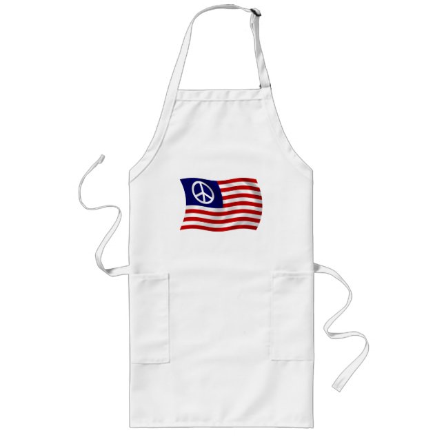 U.S. Peace Sign Flag Apron (Front)