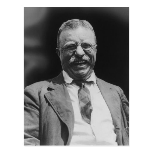 U.S. President Theodore Teddy Roosevelt Laughing Postcard | Zazzle