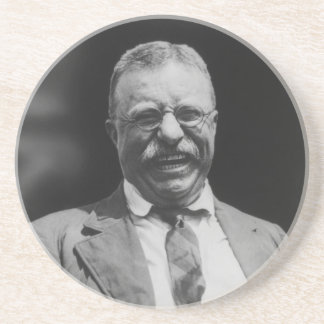 U.S. President Theodore Teddy Roosevelt Laughing Sandstone Coaster