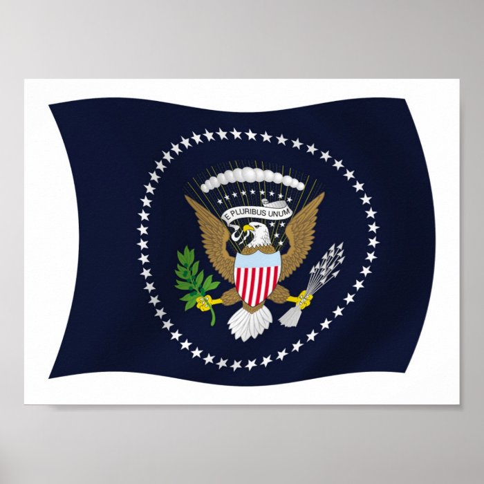 U.S. Presidential Seal Flag Poster Print