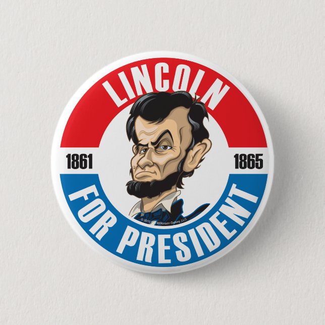 U.S. Presidents Campaign Button: #16 Lincoln Button (Front)