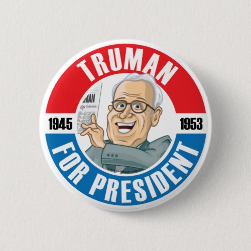 US Presidents Campaign Button 33 Harry Truman Button