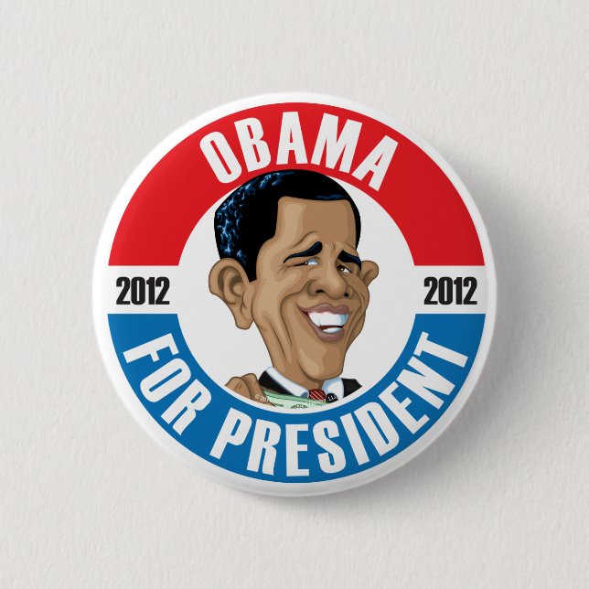 U.S. Presidents Campaign Button: #44 Obama Pinback Button (Front)