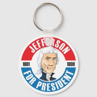U.S. Presidents Campaign Keychain: #3 Jefferson Keychain