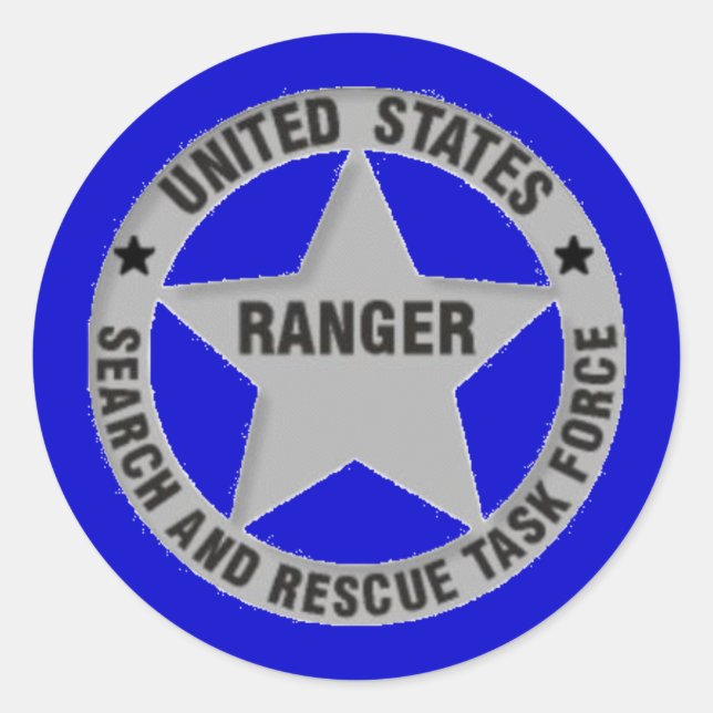 U.S. Ranger Search and Rescue Task Force Classic Round Sticker (Front)