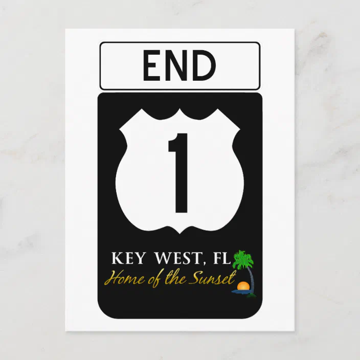 U S Route 1 Road Sign Postcard Zazzle Com