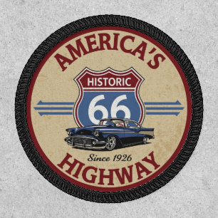 U.S. Route 66 historic highway Classic car gifts Patch