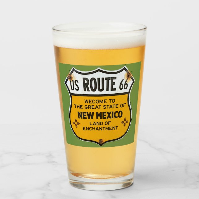 U.S. Route 66 New Mexico  Glass (Front Filled)