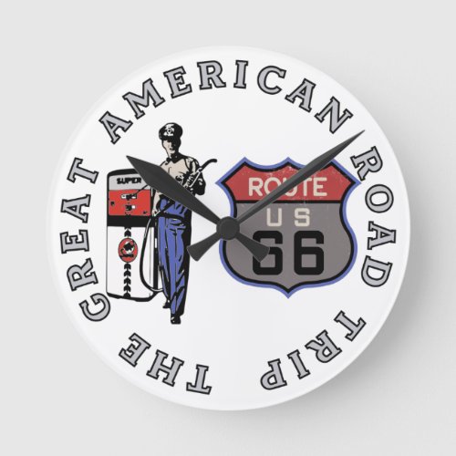 US Route 66     Round Clock