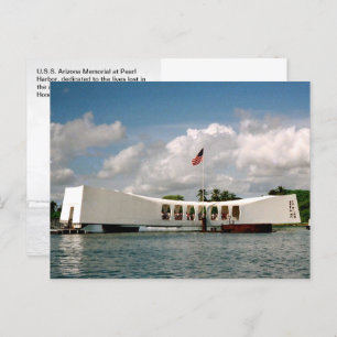 U.S.S. Arizona Memorial, Honolulu, HI -  Postcard
