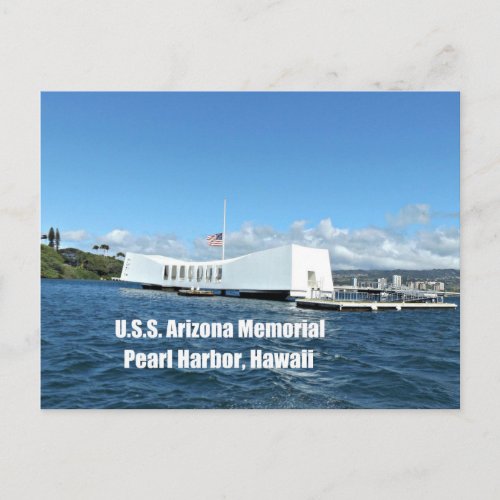 USS Arizona Memorial Postcard
