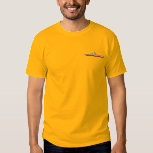 U S S Missouri Embroidered T_Shirt