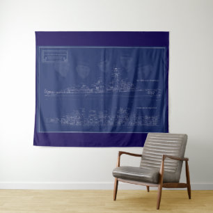 U.S.S. The Sullivans Fine Art Blueprint Tapestry