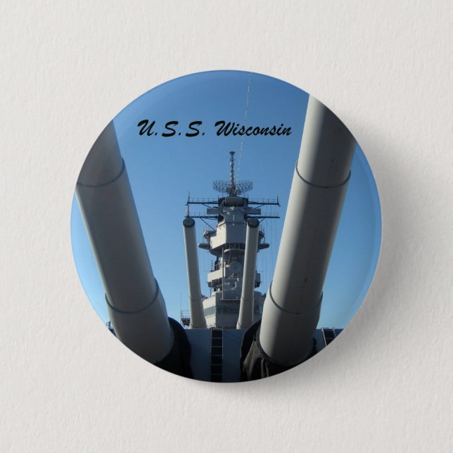 U.S.S. WIsconsin Button (Front)