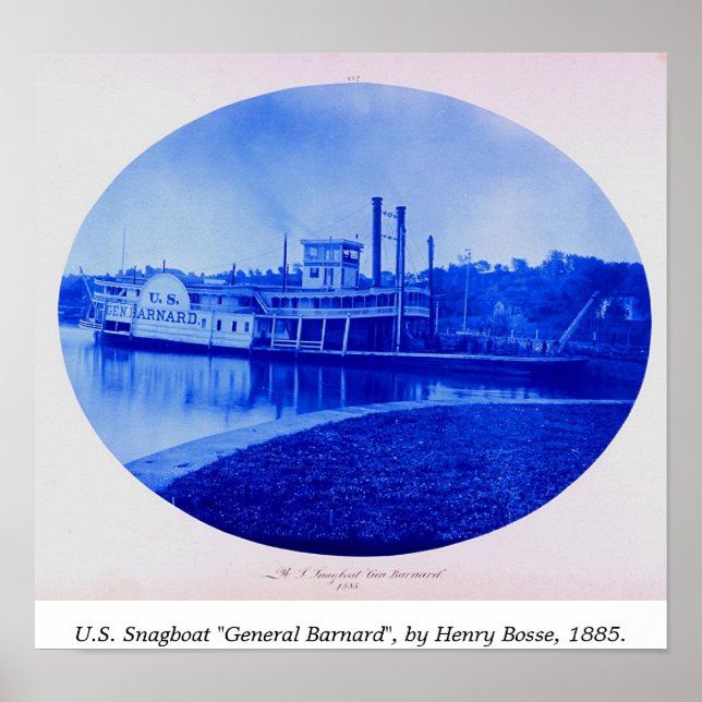 U.S. Snagboat "General Barnard" 1885 Poster (Front)