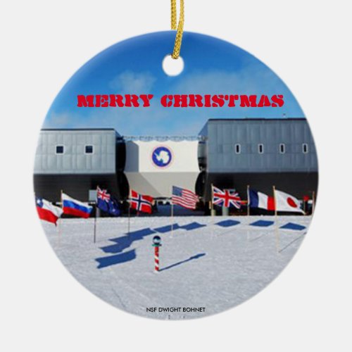 US _ South Pole Antarctic Station Ornament
