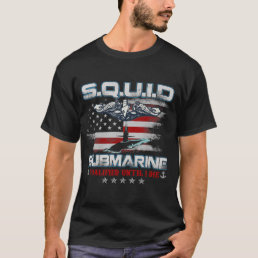 U.S. Submarine Service Veteran Submariner USA Flag T-Shirt
