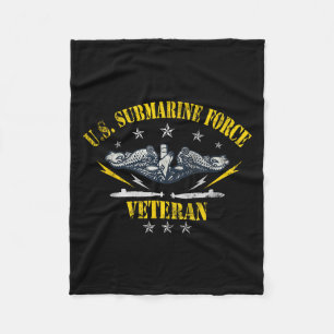 U.s Submarines Forces Veterans Day Silent Service Fleece Blanket