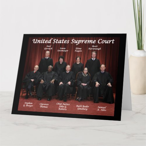 US Supreme Court Justices 2018 _ Seal On Back Card
