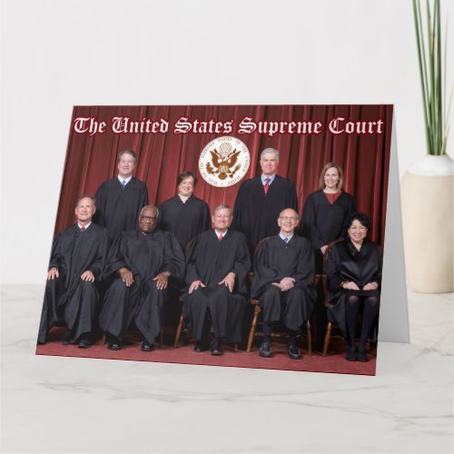 US Supreme Court Justices 2021 _ Seal On Back Ca Card