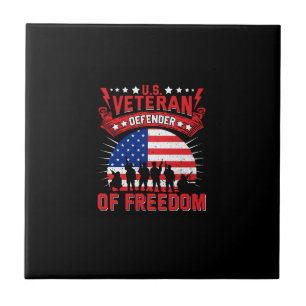 u.s. veteran defender of freedom ceramic tile