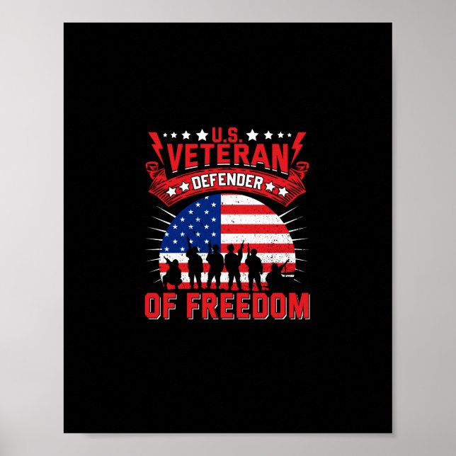 u.s. veteran defender of freedom poster (Front)