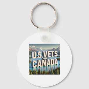 U.s. Veterans Stand With Canada Sticker Keychain