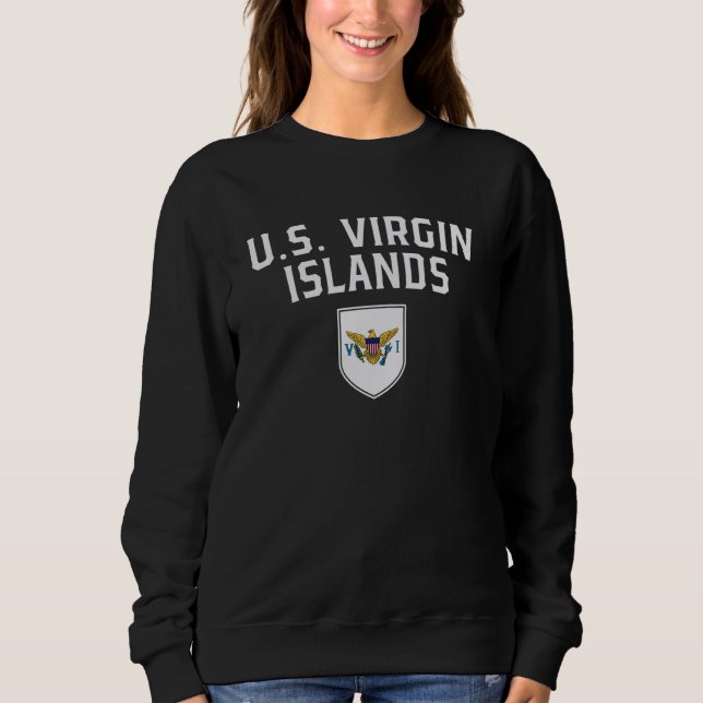 U.S. Virgin Island Flag Shield Classic Sporting Ba Sweatshirt (Front)