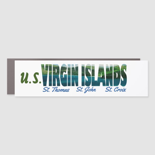 U.S. Virgin Islands Car Magnet (Front)