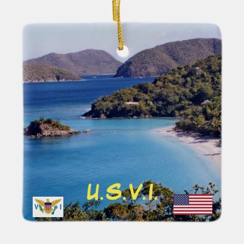 US Virgin Islands Christmas Ornament