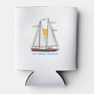 U.S. Virgin Islands Coastal Nautical Sailing Sailo Can Cooler