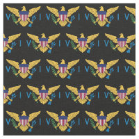 U.S. Virgin Islands Flag - Black Fabric