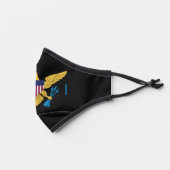 U.S. Virgin Islands Flag, Black Premium Face Mask (Left)