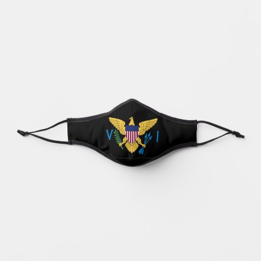 U.S. Virgin Islands Flag, Black Premium Face Mask (Front)