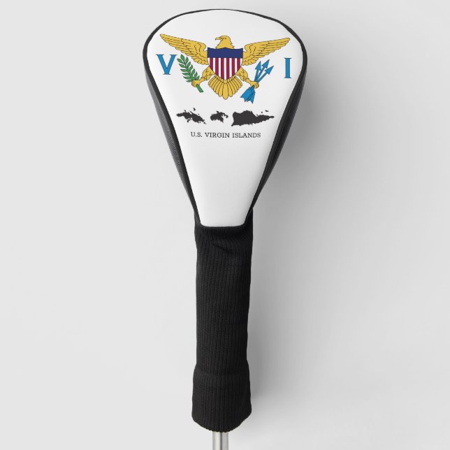 U.S. Virgin Islands Flag & Islands Golf Head Cover (Front)