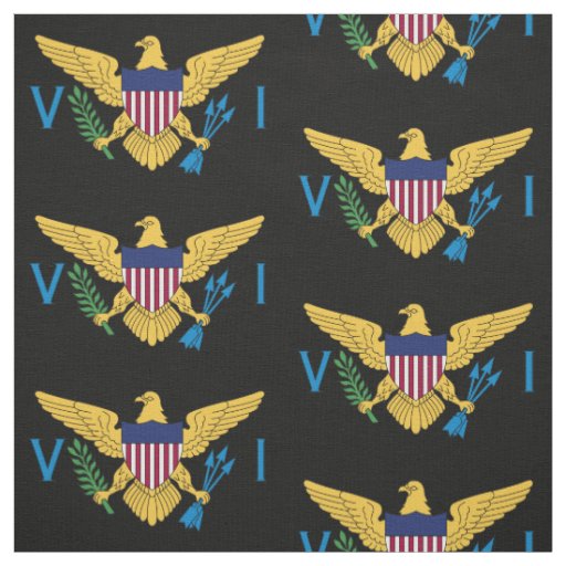 U.S. Virgin Islands Flag (Large) Black Fabric