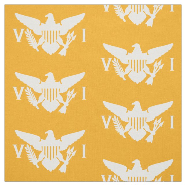 U.S. Virgin Islands Flag (Large) Mango Fabric (Swatch)