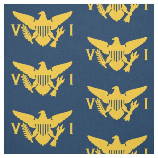 U.S. Virgin Islands Flag (Large) Navy Blue & Gold Fabric