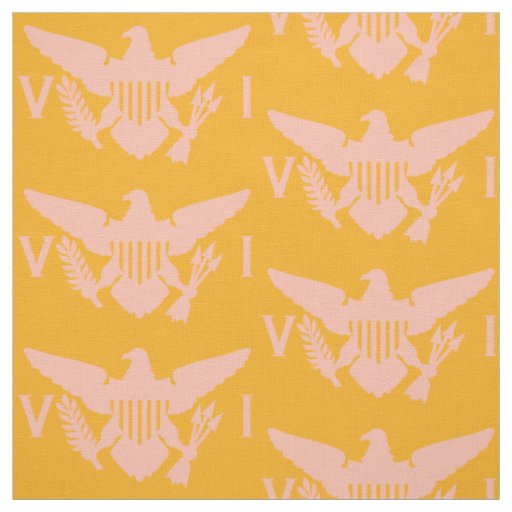 U.S. Virgin Islands Flag (Large) Orange & Pink Fabric