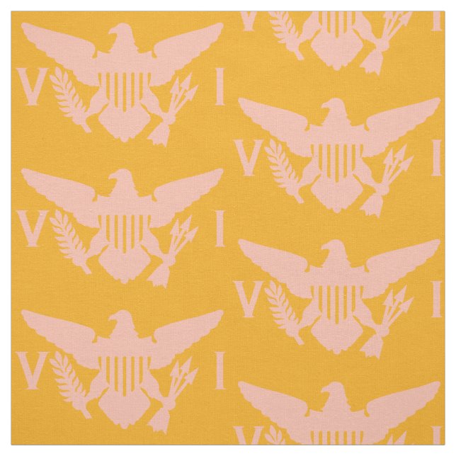 U.S. Virgin Islands Flag (Large) Orange & Pink Fabric (Swatch)