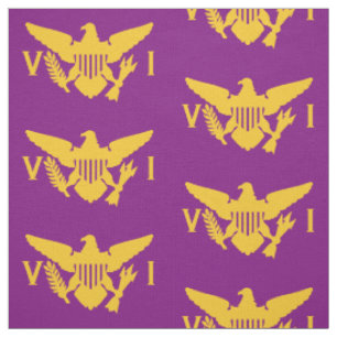 U.S. Virgin Islands Flag (Large) Purple & Gold Fabric