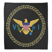 U.S. Virgin Islands Flag On Black Bandana